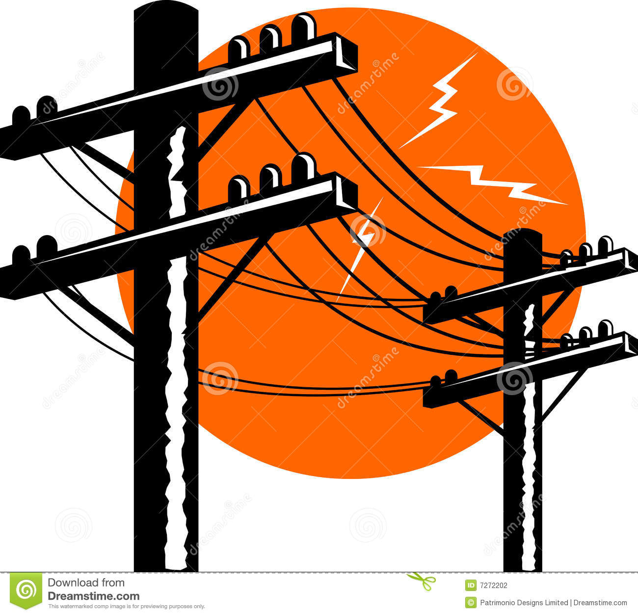 Electric Power Line Post Stock Photography   Image  7272202
