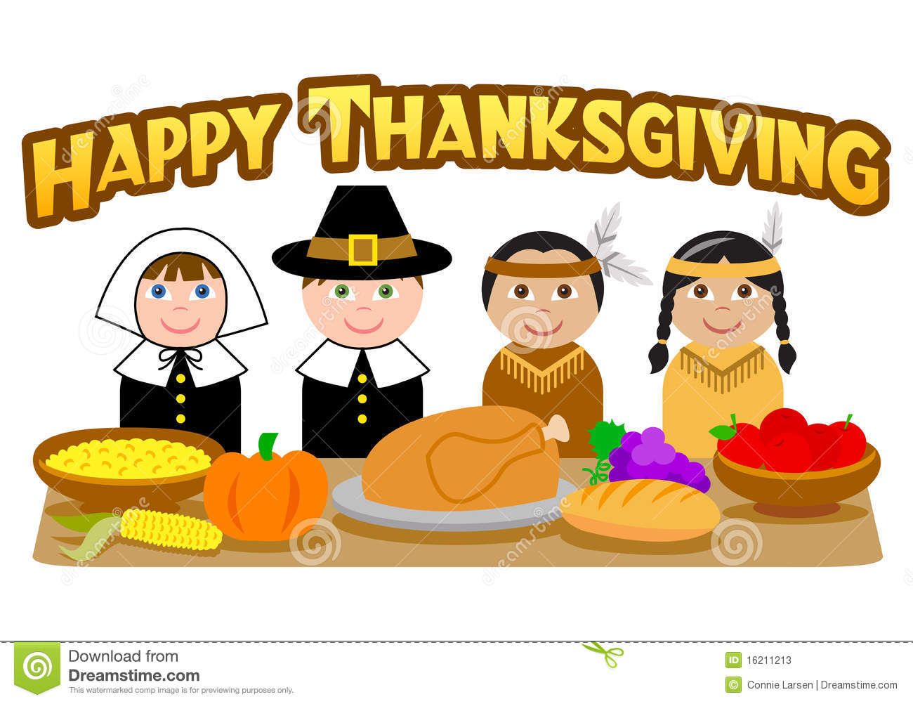 Thanksgiving Pilgrims And Indians Eps Stock Photos   Image  16211213