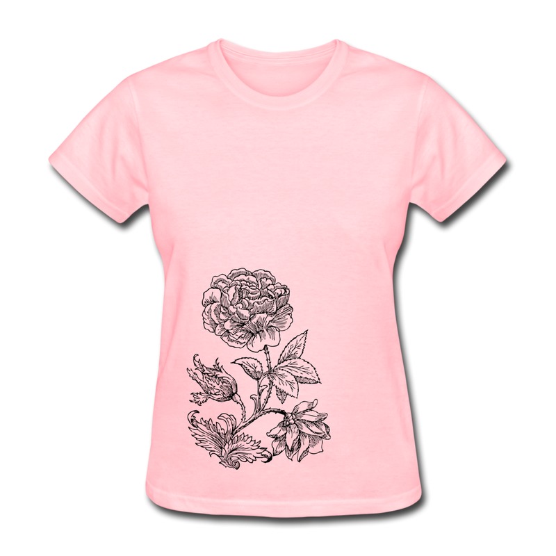 Solid Woman T Shirt Art Clipart Rose Make Own Love Logo Tee For Ladys