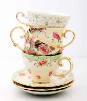 This Lovely Little Stack Of Tea Cups    So Quaint