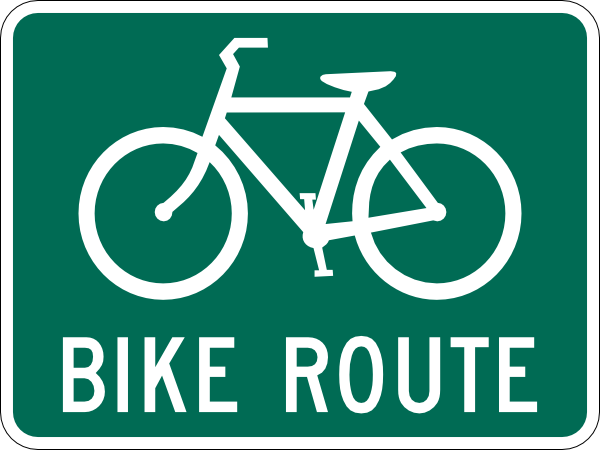 Bicycle Route Sign Clip Art At Clker Com   Vector Clip Art Online