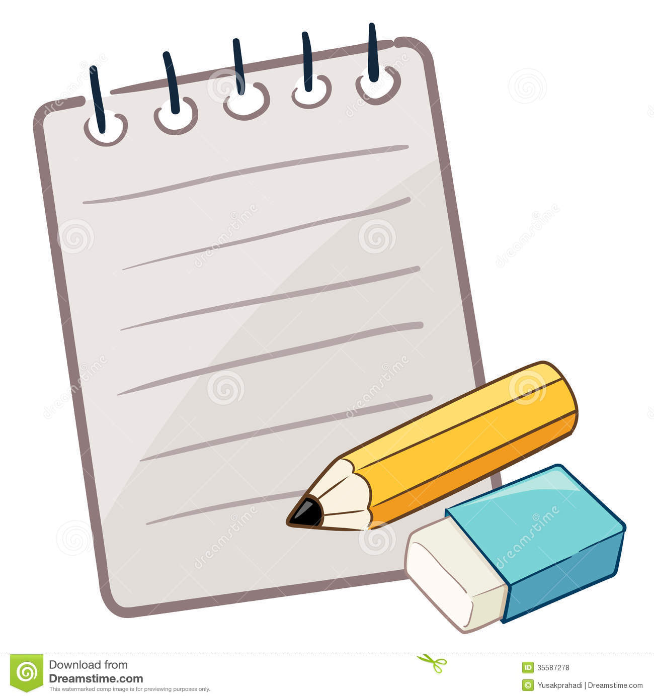 Paper With Pencil And Eraser Royalty Free Stock Photos   Image