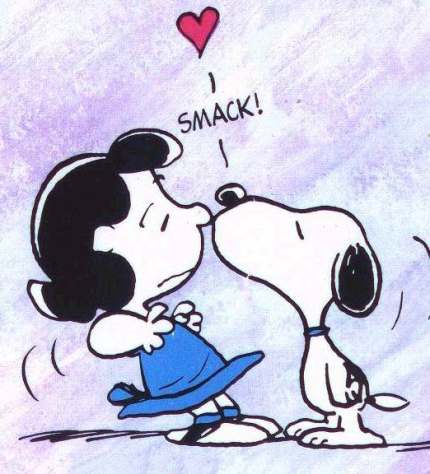 Peanuts Snoopy Lucy Valentines Kiss Jpg