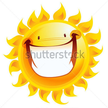     Excited Smiling Sun Cartoon Character As Good Weather Sign Temperature