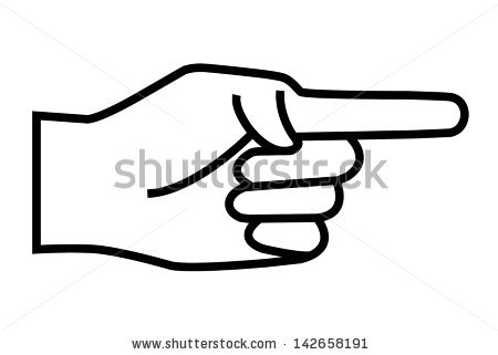 Hand Pointing Clipart Black And White   Clipart Panda   Free Clipart