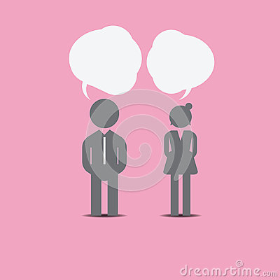 Man And Woman Icon On Pink Background Stock Illustration   Image