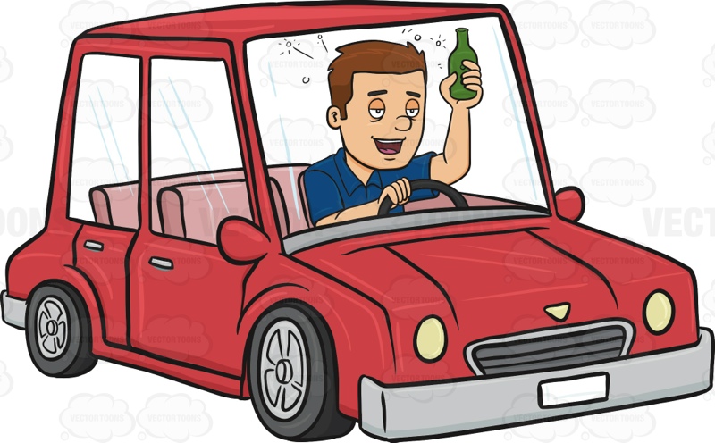 Man Drinking And Driving   Vector Graphics   Vectortoons Com