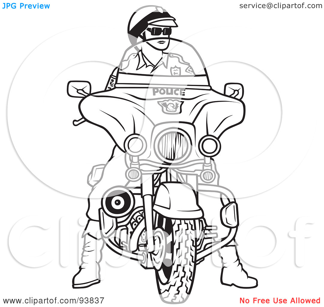 Royalty Free  Rf  Clipart Illustration Of A Black And White Outline Of