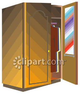 Wooden Wardrobe   Royalty Free Clipart Picture