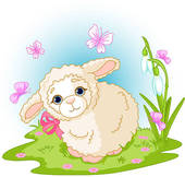 Easter Lamb   Clipart Graphic
