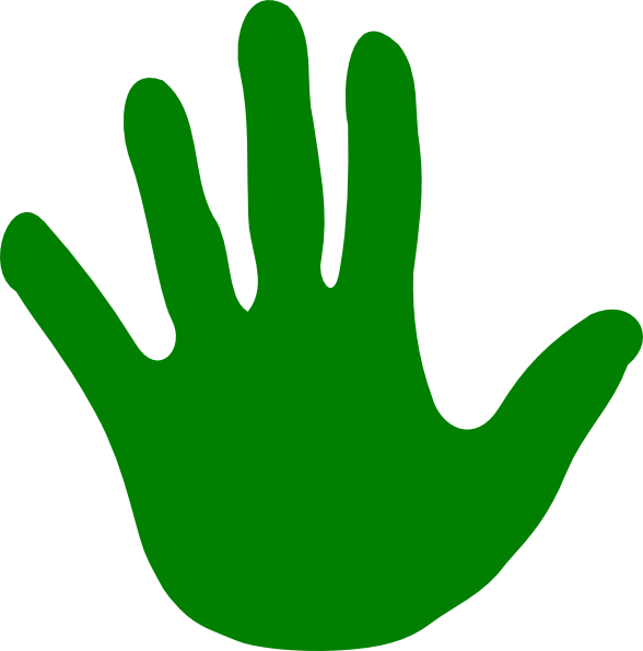 Hand Green Left Clip Art At Clker Com   Vector Clip Art Online