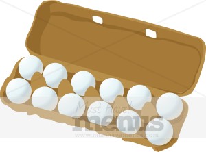 Of Eggs Clipart A Dozen Farm Fresh Eggs Are Lined In Two Rows In