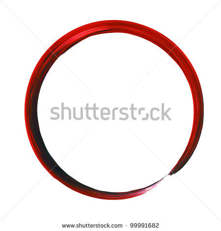 Red Circle With Line Through It Transparent Colorful Thin Red Circle