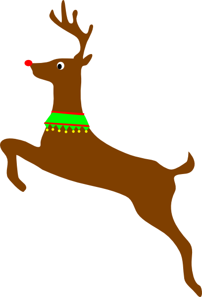 Rudolph The Red Nosed Reindeer Clip Art At Clker Com   Vector Clip Art