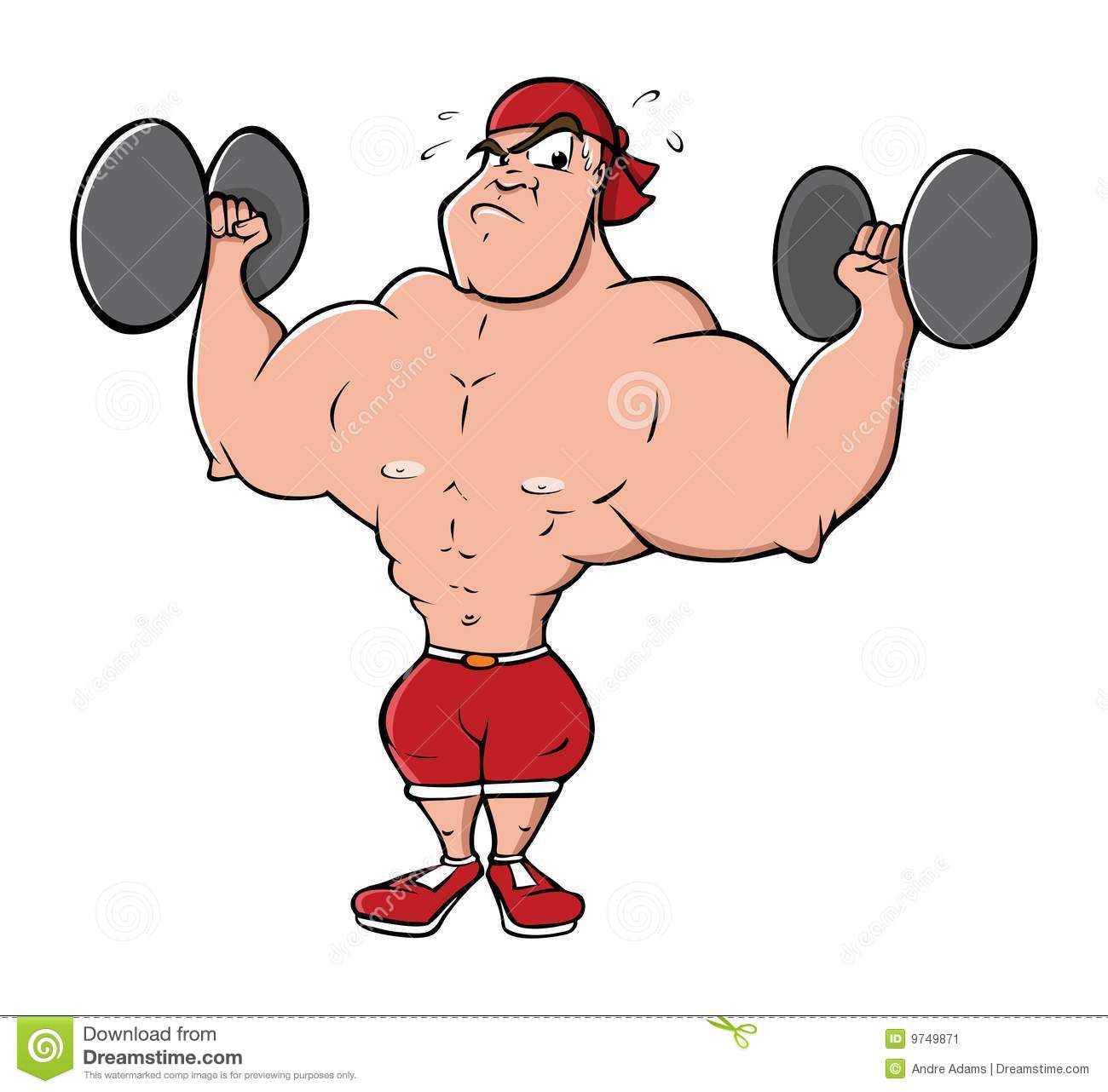 Bodybuilder Lifting Weights Stock Image   Image  9749871