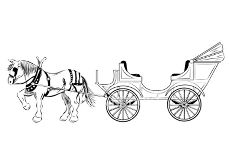 Clip Art Horse Drawn Carriage Clipart And Illustrations Old Cars Stock