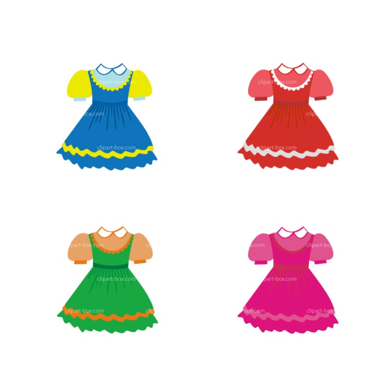 Clipart Doll Dresses   Royalty Free Vector Design