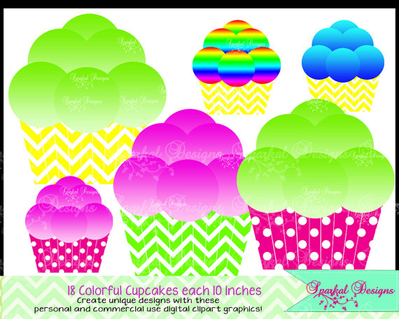 Cupcake Clipart Polka Dot Cupcake Clip Art Birthday Party Clipart
