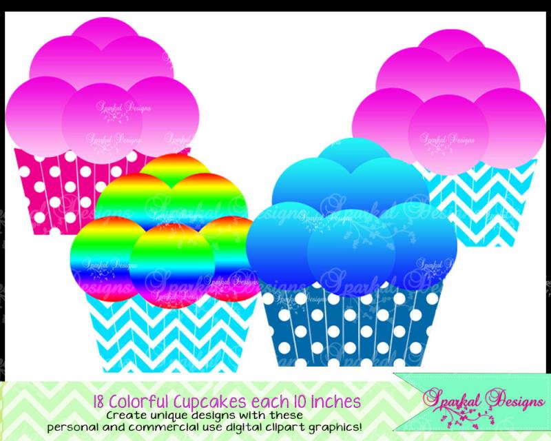 Cupcake Clipart Polka Dot Cupcake Clip Art Birthday Party Clipart