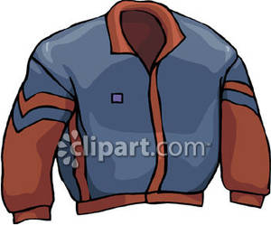 Blue And Brown Jacket Royalty Free Clipart Picture
