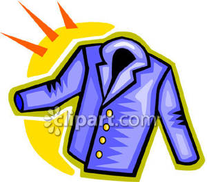 Blue Suit Jacket Royalty Free Clipart Picture