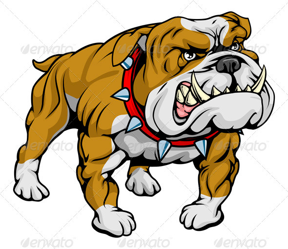British Bulldog Clipart Illustration