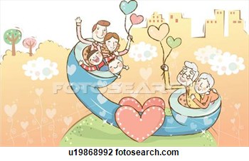 Of Three Generation Family In A Giant Phone U19868992   Search Clipart