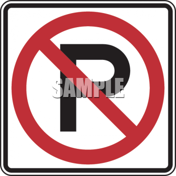Road Sign No Parking Symbol Sign   Royalty Free Clipart Image