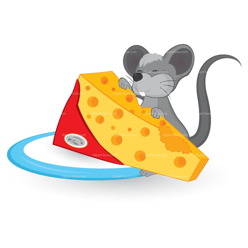 Clipart Mouse Eating Cheese   Royalty Free Vector Design