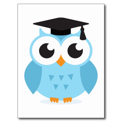 Cute Cartoon Owl Graduate With Mortarboard Postcard   Zazzle