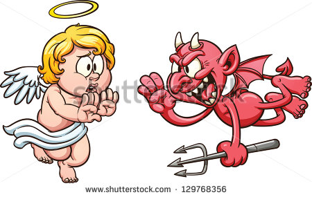 Vector Images Illustrations And Cliparts  Cartoon Angel And Devil