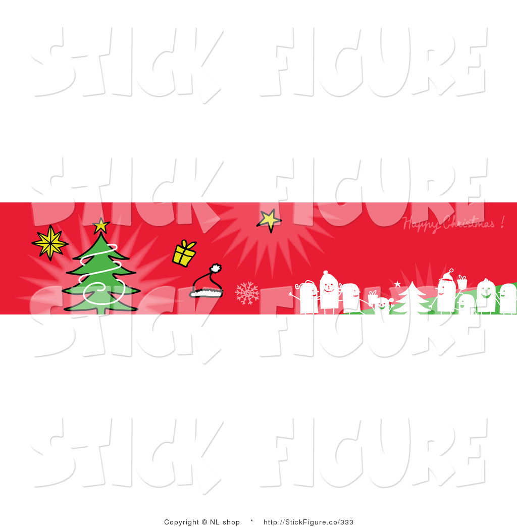 Greeting Banner With Party People Gifts And A Tree By Nl Shop    333