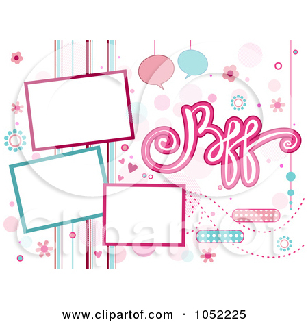 Royalty Free Vector Clip Art Illustration Of A Bff Background With