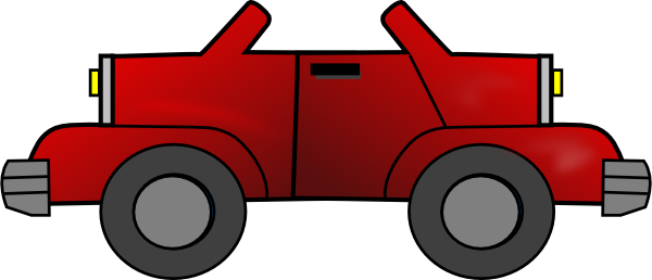 Two Way Red Jeep Clip Art At Clker Com   Vector Clip Art Online    