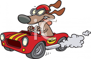 Animal Clipart Net Cartoon Clipart Picture Of A Dog Driving A Race Car