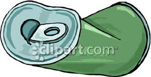 Crushed Soda Can   Royalty Free Clipart Picture