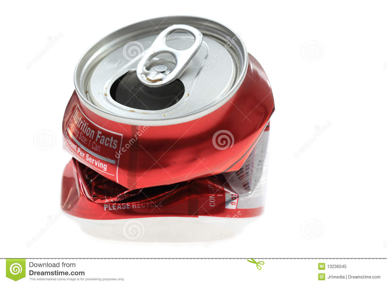 Photo Of A Red Soda Can Set Against A White Background