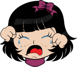 Crying Girl Manga Smiley Emoticon Clipart   Royalty Free Public Domain