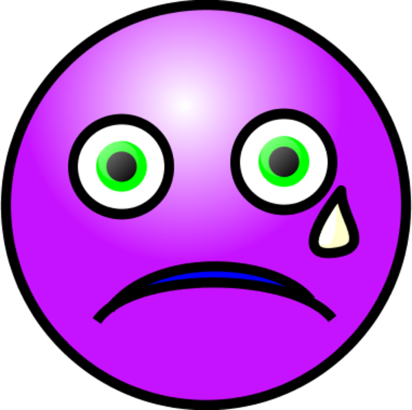 Emoticons Crying Face   Vector Clip Art