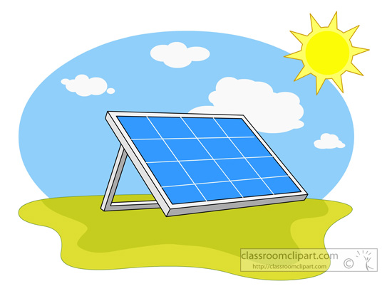 Alternative Energy Source Solar Panels 01   Classroom Clipart