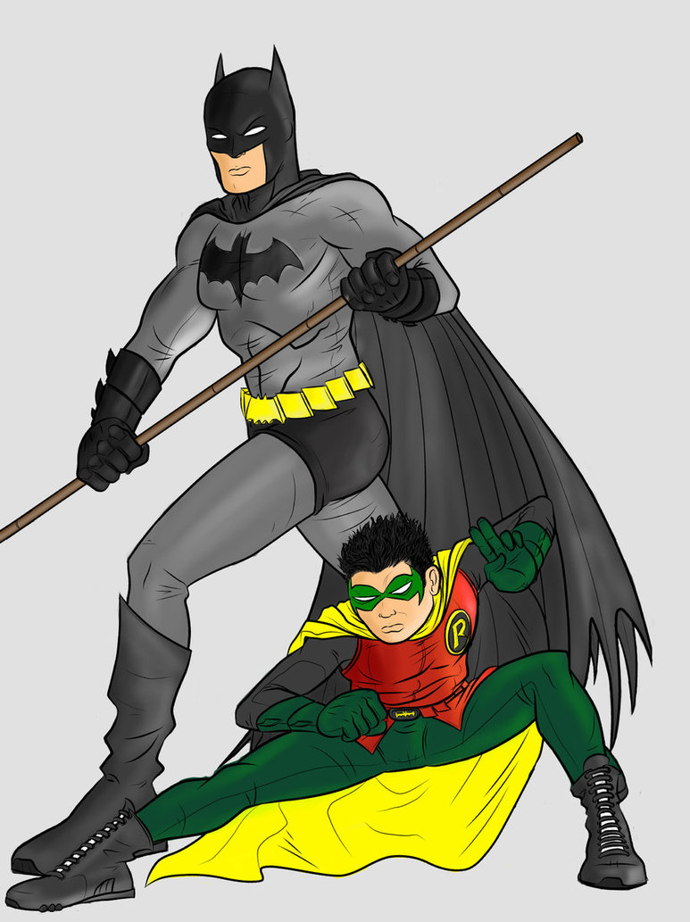 Batman And Robin Coloured By Jackbauer89 On Deviantart