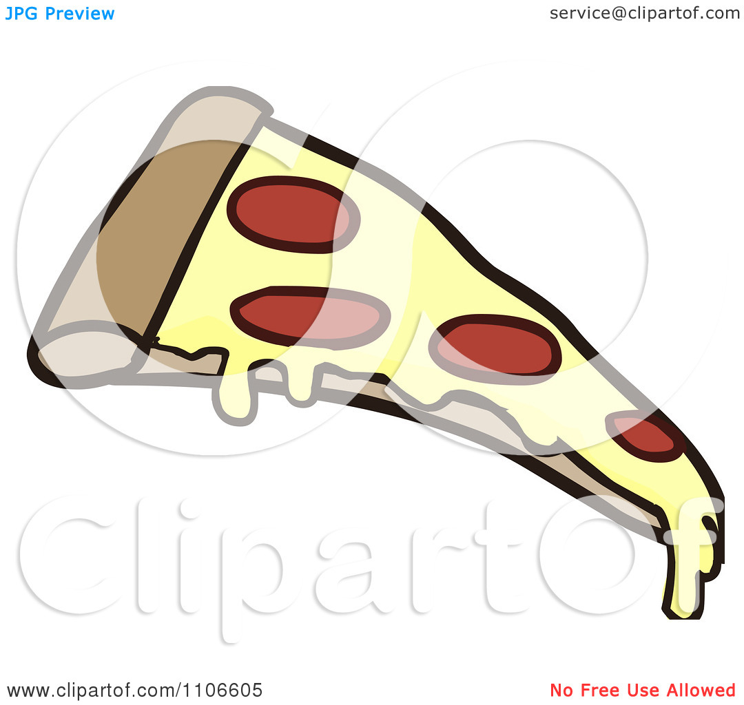Clipart Pepperoni Pizza Slice   Royalty Free Vector Illustration By