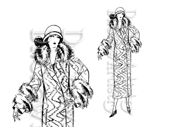 Roaring Twenties Flappers Clipart Art Deco Lady   From The Roaring
