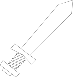 Black And White Sword Clip Art At Clker Com   Vector Clip Art Online