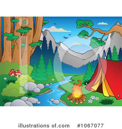 Camping In The Woods Clipart More Clip Art Illustrations Of