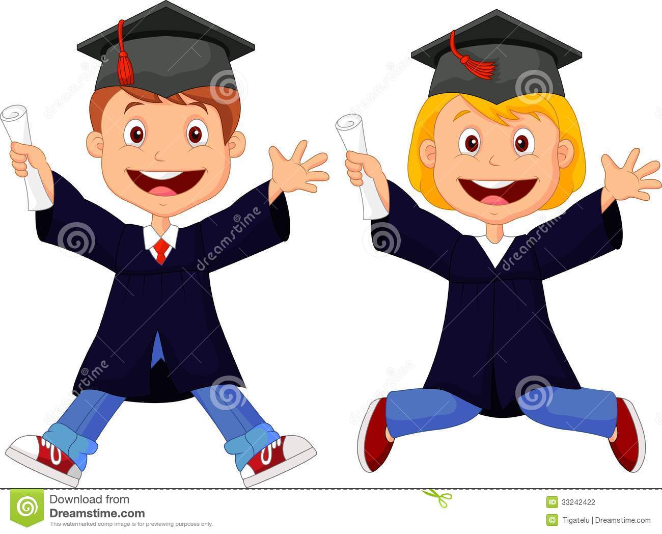Happy Graduates Cartoon Stock Photography   Image  33242422