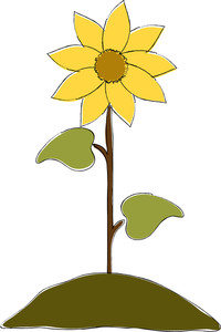 Sunflower Garden Clipart   Free Clip Art Images