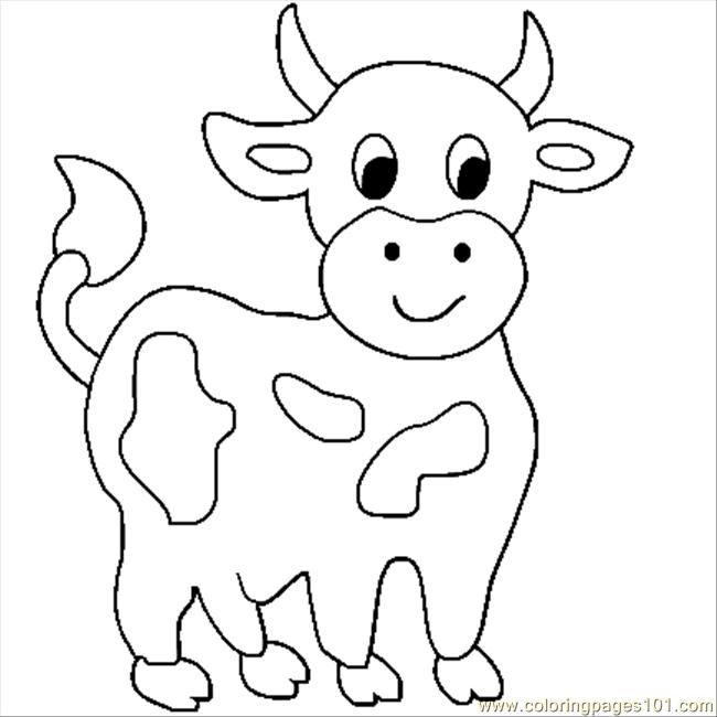 Coloring Pages Cow66  Animals   Cow    Free Printable Coloring Page