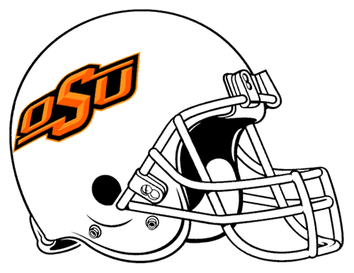 Helmet Logo  2001    Orange Beveled Osu Logo On All White Helmet