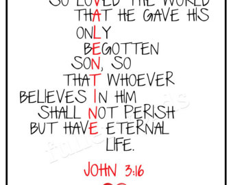 John 3 16 Bookmark Bible Verse Valentines Digital By Fullerwords